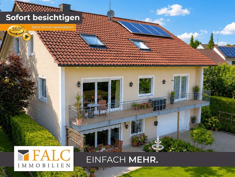 Zweifamilienhaus am Hang: 2x4 Zimmer + viel Extra Platz im Grünen